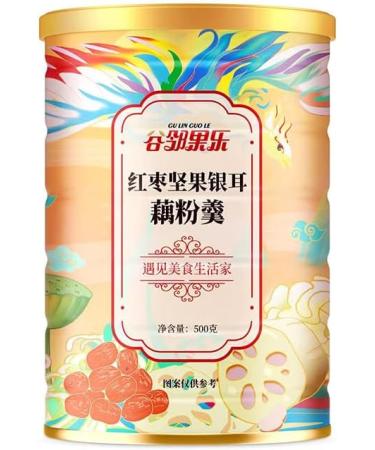 Chinese red dates white fungus nuts lotus root powder soup 500g nutritious substitute food sweet breakfast powder instant healthy and delicious breakfast Congee (Red jujube nuts 2 cans) Red jujube nuts 2 cans - Buy Online on GoSupps.com