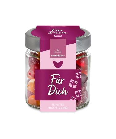 naschlabor 120g Gift Jar for You Fruit Candy Gift for Love Gift for Love Gift for Partner Mix Fruit Gum Mix Mother's Day Valentine's Day