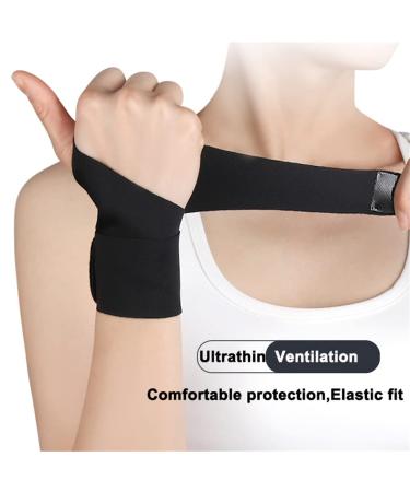 Ultra Thin Wrist Thumb Support Braces - Compression Gloves for Pain Relief | Adjustable Sports Thumb Bandage for Carpal Tunnel Arthritis & Tendonitis - Black - Buy Online on GoSupps.com