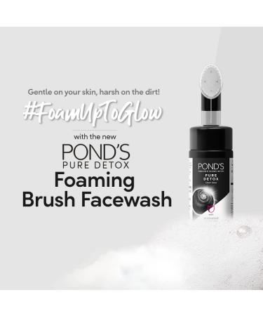 Pond's Pure Detox Foaming Brush Facewash - 150ml | Gentle Exfoliation | Deep Clean | All Skin Types - Buy Online on GoSupps.com