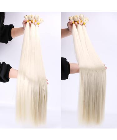 30 Inch Blonde Synthetic Straight Hair Weave Bundle - Heat Resistant Fiber Extensions for Black Women (613) - Buy Online on GoSupps.com