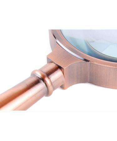 Reading Magnifier Optical Lens 8X Hd Rectangular Newspaper Old Man Portable Metal Handle White Glass Hand-held Magnifier Bronze 80 * 185mm Made in China - Buy Online on GoSupps.com