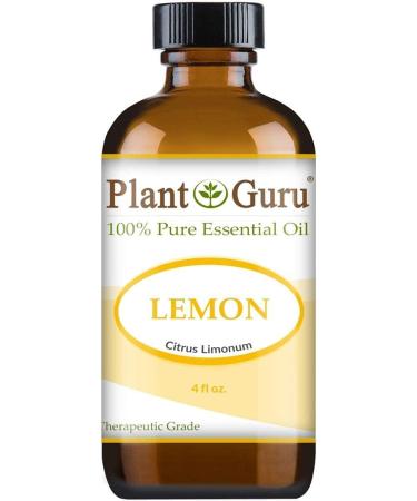 4 oz Lemon Essential Oil - 100% Pure & Therapeutic Grade - Cold Pressed from Fresh Peel - Aromatherapy, Relaxation, Cleaning - Buy Online on GoSupps.com