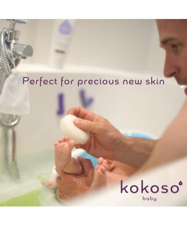 Kokoso Baby Natural Sponge - Super Soft Bath and Face Sponge for Newborns - Buy Online on GoSupps.com