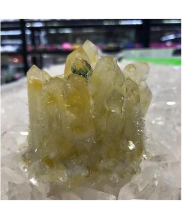 1pc Natural Yellow Crystal Cluster Stone geomantic furnishings degaussing Transfer Topaz Ornaments Crystal JIZTGEDM (Size : 430-450g) - Buy Online on GoSupps.com