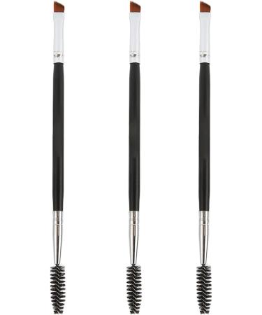 3-Pack Double Eyebrow Brushes Double Headed Portable Professional Angled Brow Brushes for Beauty Salon Family Trips - Buy Online on GoSupps.com