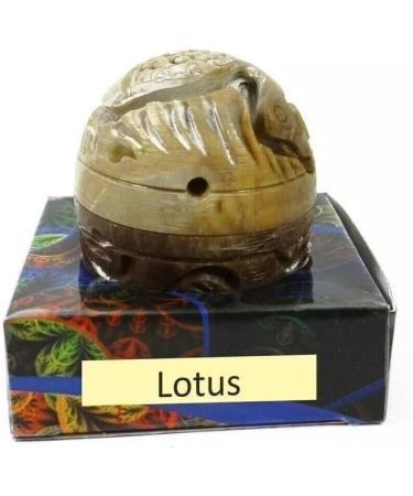 Stone Jar Lotus Solid Perfume Long Lasting Body Fragrance In Large Hand Carved- 8 gm (Pack Of 1) - Buy Online on GoSupps.com