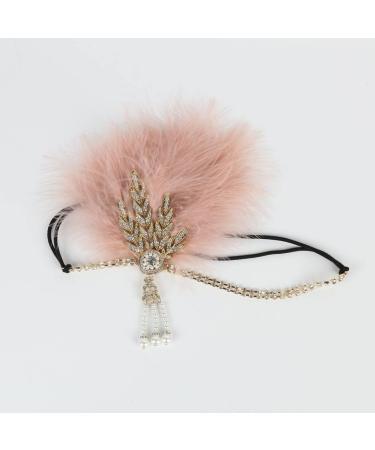 Buy SharPepublic Women's 1920s Pink Headband - Strass Pearls Hairband for Costume & Cocktail Accessories - International Shipping Available - Buy Online on GoSupps.com
