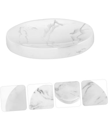 Ciieeo 2 Pcs Marble Soap Dish Sink Soap Holder Countertop Soap Dish Bath Soap Keeper Bathroom Soap Dish Bath Accessories Sponges Dish White Marbling Travel Storage Rack Resin - Buy Online on GoSupps.com