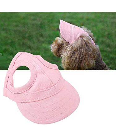 PSPSOP Adjustable pet dog baseball cap sport cap hat outdoor hat sun protection baseball cap visor design dog sport hat with ear holes (m-rosa) m pink pink