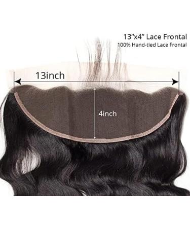 13X4 Frontal Hd Lace Frontal Closure Human Hair Body Wave Only Ear To Ear Closure Free Part Pre Plucked With Baby Hair 150% Density 12A Virgin Natural Black (20Inch 13X4 Body Wave Frontal) 20 inch 13X4BW-Natural Color - Buy Online on GoSupps.com