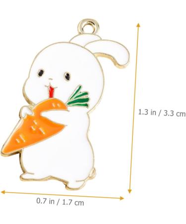 TEHAUX 50 Pcs Rabbit Bunny Charm Bracelet Amulet Charms Bracelet Pendant Bunny Craft Charms Necklace for Teen Girls Bunny Charms for Jewelry Making Alloy Food Teaching Aids - Buy Online on GoSupps.com