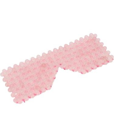 Handcrafted Rose Quartz Eye Mask with Cooling Jade - Reduce Puffiness & Dark Circles | Facial Massage | Crystal Pink - Buy Online on GoSupps.com