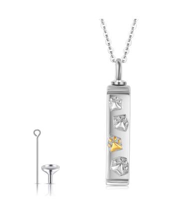 Storymidir Kolibri/Heart/Butterfly/Pfot pressure urn necklace for ashes for women 925 sterling silver cremation jewelry for ashes for human jewelry gifts