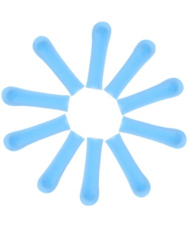 FOMIYES 10pcs Ear Wax Removal Replacement Tips Silicone Ear Spoon Tips Ear Cleaner Replacement Tips Ear Replacement Pick Ear Wax Removal Replacement Accessories Blue