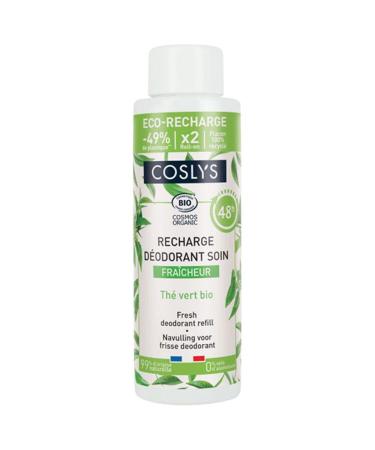 Coslys Refill Deodorant Freshness Care Organic Green Tea 100ml