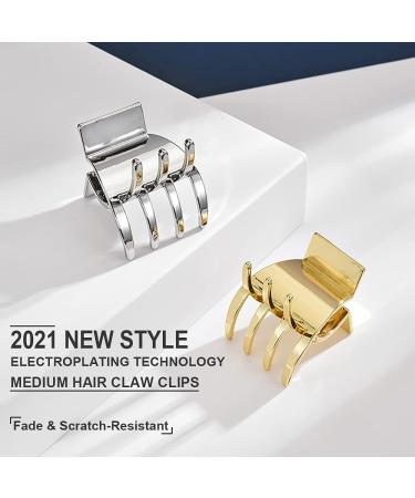 Small Metal Hair Claw Clips for Women & Girls - 1.3 Inch Medium Hair Clamps (4 Pack) - Non Slip & Strong Hold - Ideal for Thick/Thin Hair - With Gift Box - Buy Online on GoSupps.com