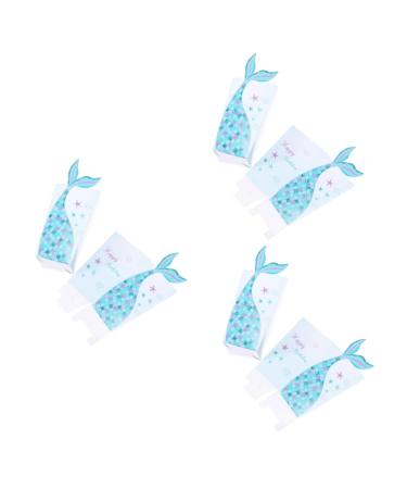 HOMSFOU 72 Pcs Disposable Food Containers Container Disposable Containers Christmas Decor Popcorn Container Mini Cake Toppers Gift Bags Party Popcorn Boxes Child Mermaid Candy