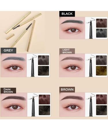 5pcs eyebrow pencil dark brown waterproof micro ultra slim eyebrow color makeup pencil cosmetics eye brow stencil kit benefit precisely for women tattoo organic makeup contour brow dye - Buy Online on GoSupps.com