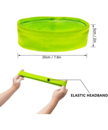 QUMENEY 14pcs Colorful Yoga Headbands - Elastic Sweatbands for Women & Girls | Sporty Fitness & Pilates Accessories - Buy Online on GoSupps.com