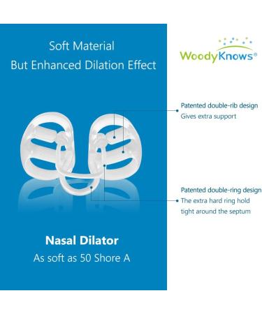 WoodyKnows Super-Support Nasal Dilators - Comfortable Nose Vents for Improved Airflow, Snoring Relief - Sleep & Sports Breathing Aid with Lanyard - Buy Online on GoSupps.com