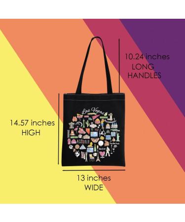 MNIGIU Las Vegas Tote Bag Las Vegas Souvenir Gift Las Vegas Travel Bag Las Vegas Housewarming Gift Las-v Black - Buy Online on GoSupps.com