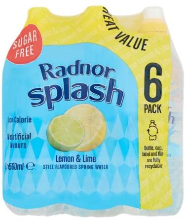 Radnor Splash Lemon & Lime Still Flavoured Spring Water - 12x500ml & Radnor Splash Strawberry Still Flavoured Spring Water - 12x500ml | Mix Case (Pack of 24) - Buy Online on GoSupps.com