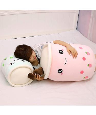 AMOZO Cute Cartoon Boba Milk Tea Plush Doll - Giant Bubble Tea Cup Pillow Toy (Green 35cm) - Buy Online on GoSupps.com