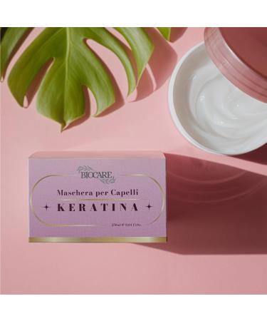 BIOCARE SHOP srl KERATINA HAIR MASK Restructures and disciplines the hair For coarse damaged and frizzy hair For rich full hair 250 ml Biocare Made in Italy - Buy Online on GoSupps.com