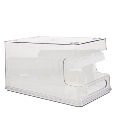 jojofuny Egg Storage Case 1pc Refrigerator Dispenser Food Holding Convenient Kitchen White Multipurpose Practical Use Holder White 30.3X16CM