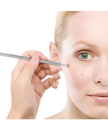 Blackhead remover double head Pimple Extractor Kit Acne Needle Nose Facial Cleaning Tool Stainless Steel beauty kit 4pcs silver - Buy Online on GoSupps.com