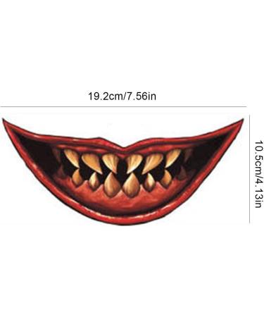 12 Styles Halloween Temporary Tat toos Kit Horror Mouth Tat too Stickers Halloween Temporary Tatt oos Face Makeup Waterproof Realistic Scar Wound Sticker for Halloween Cosplay Decorations - Buy Online on GoSupps.com