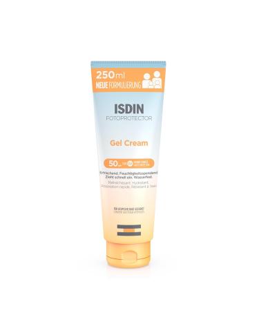 ISDIN Fotoprotector Gel Cream Body Sunscreen SPF 50 (250ml) | Sun protection for the body with very high UVB/UVA protection SPF 50