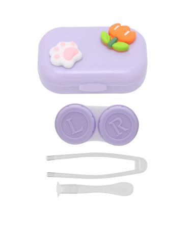 Contact lens etui water and dustproof contact lenses to reduce the penetration of bacteria in the eyes for working outdoors for on the go for home (violet)