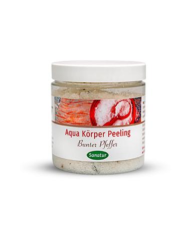 Sanatur Aqua Colorful Pepper Body Scrub 250g - Sea Salt, Vegetable Oils & Exotic Scent for Smooth, Renewed Skin