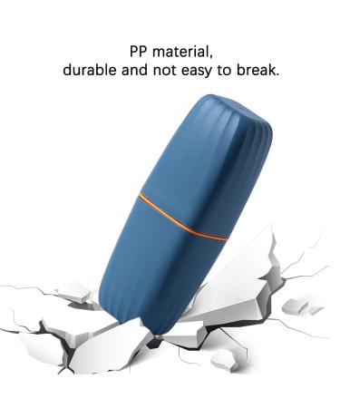 2PCS Portable Travel Toothbrush Case with Wash Cup Organizer - Blue and Pink - Buy Online on GoSupps.com