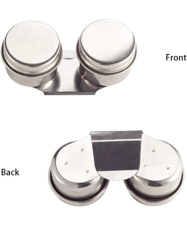 PandaHall 2 Set Double Dipper Palette Cups with Screw Lid and Clip, Single Palette Cup (25ml/0.8 Oz) - Buy Online on GoSupps.com