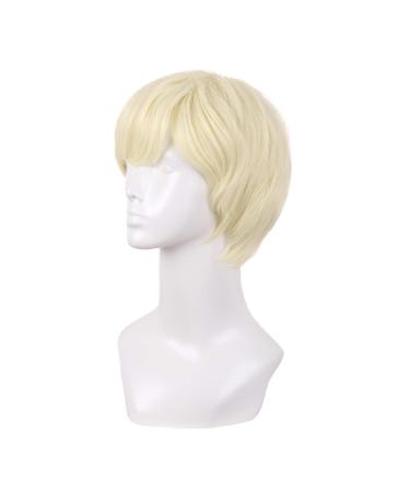 Shop MapofBeauty 10 inch Short Curly Men's Wig (Light Gold) - International Shipping Available - Buy Online on GoSupps.com