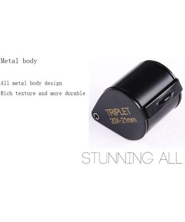 High Magnifying Glass 20X All-Metal -Reading Magnifier for Reading Crafts Repair Magnifier Silver Lofty Ambition - Buy Online on GoSupps.com