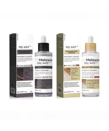 DrMelaninn Peel Shot Exfoliant Riz noir 80 ml+riz blanc 80 ml
