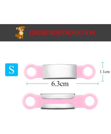 Personalized Silicone Pet ID Tags for Dogs & Cats - Engraved 2 Pack - Rosa S - Buy Online on GoSupps.com