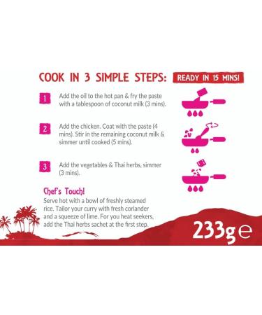 5x Thai Taste Thai Red Curry Meal Kit 233g - Buy Online on GoSupps.com