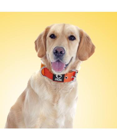 Tspro Tactical Dog Collar - Military Quality 3.8cm Wide Adjustable (M 44.5-52cm) - Strong & Durable with Robust Metal Buckle - Orange - Buy Online on GoSupps.com