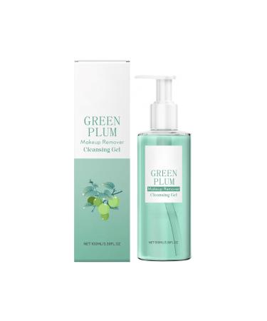 Gel nettoyant la prune verte - Make-up-Entferner-Gesichtsreiniger pour une peau lisse et d'apparence claire - Nettoyant quotidien moussant doux pour le visage (1pcs)