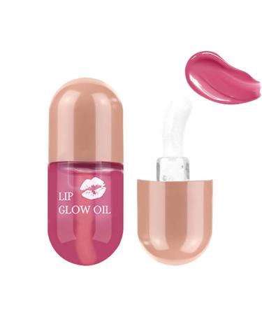 Lip Plumper, Natural Lip Plumper and Lip Care Serum, Lip Plumper Gloss, Lip Enhancer for Fuller, Lip Mask, Beautiful Fuller, Hydrating & Reduce Fine Lines (Day& Night) (Raspberry, 5ML)