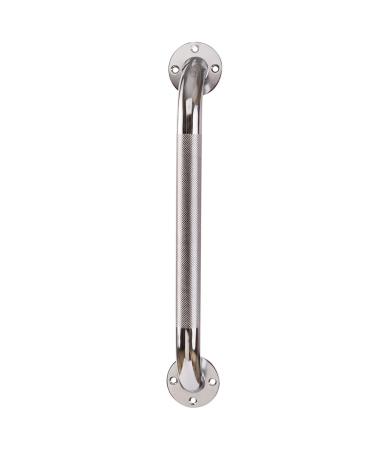 DMI Textured Grab Bars, Shower Toilet Tub Rail for Handicap & Elderly, Perfect for Bathroom Safety, Rust-Resistant Steel, Silver, Chrome, 24", FSA & HSA Eligible 24 Inch