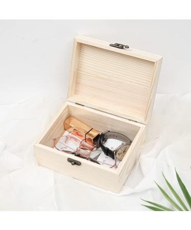 VIKOS 1-Pack Unfinished Wooden Box with Hinged Lid - Small DIY Storage for Crafts and Jewelry - Buy Online on GoSupps.com