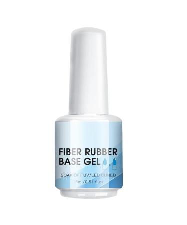 Clear Reconstructing Nail Gel | Repairing Gel Base with Fiber for Nail Extensions Quick Drying Manicure Accessories for Salon Travel and Home Use 15 ml
