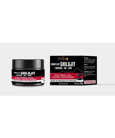 Complexe Shilajit + Ginseng + B6 + Zinc - flacon de 30 gr - Buy Online on GoSupps.com