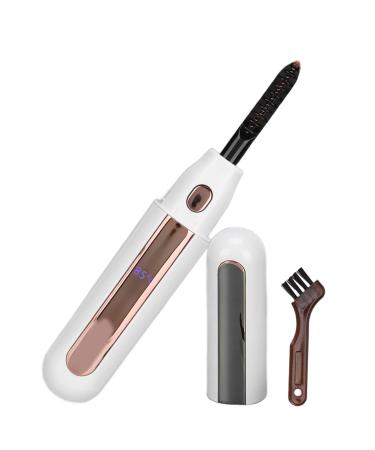 Verdant Touch Electric Eyelash Curler USB Rechargeable Electric Eyelash Curler Long Lasting Curling Tool Heating Lash Curler White